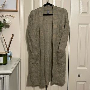 Tan cardigan: super cute and long!